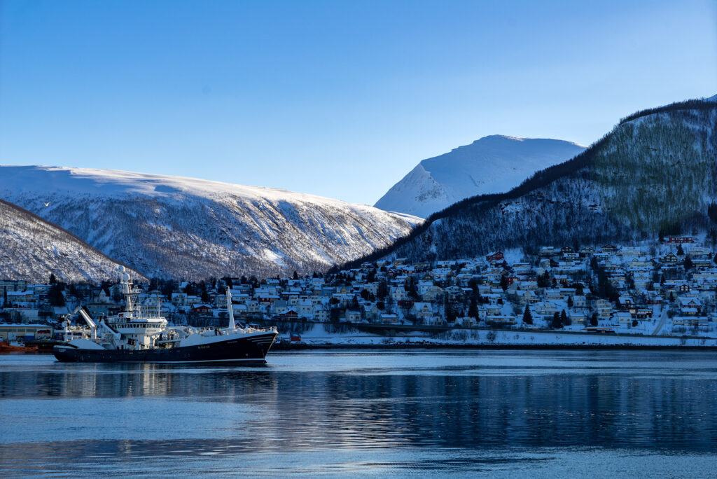 Tromsø viewed from the harbor area.